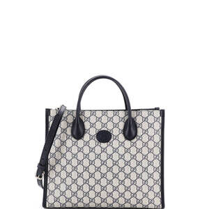 Gucci Small Interlocking G Tote GG Coated Canvas and Leather